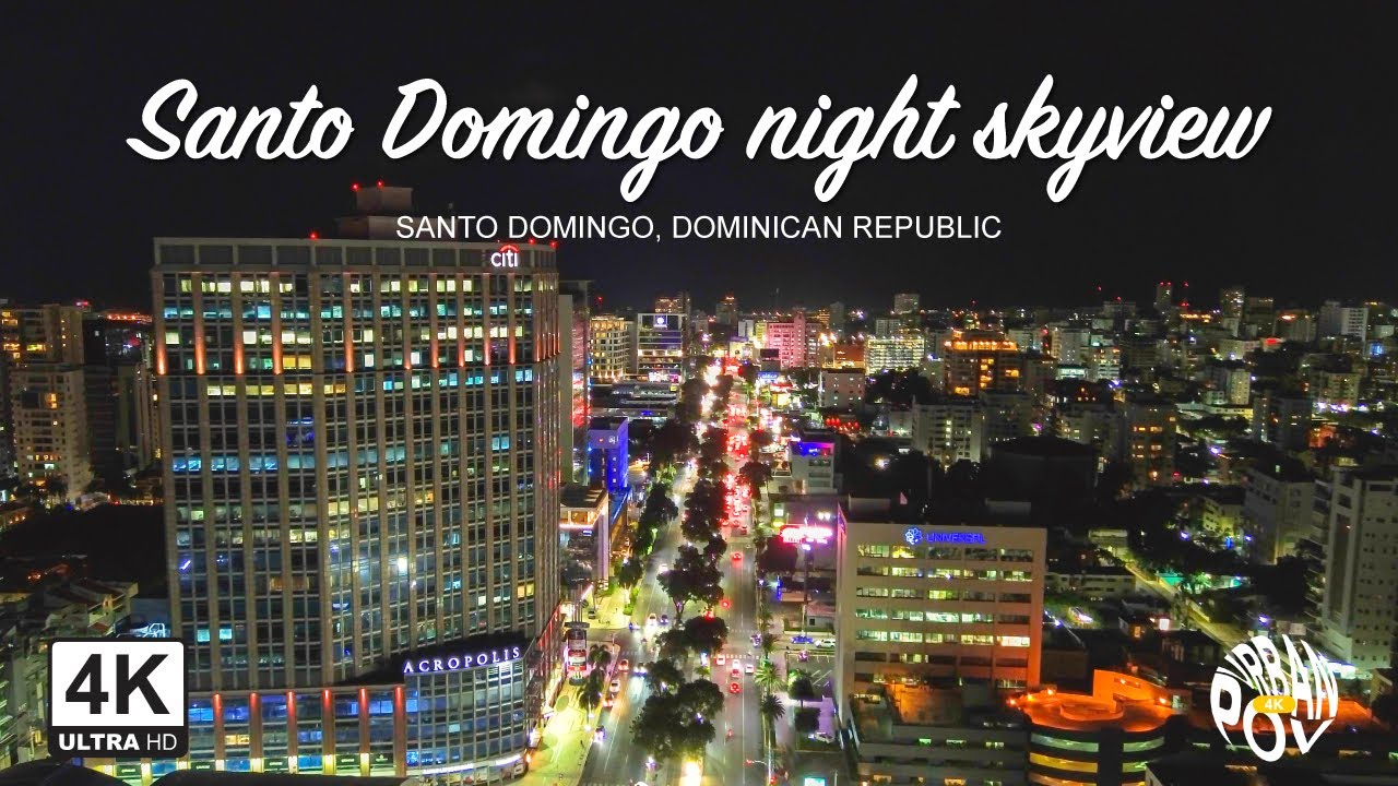 Aerial View 4K | Sunset at Santo Domingo, Dominican Republic 🇩🇴 | UrbanPOV 4K