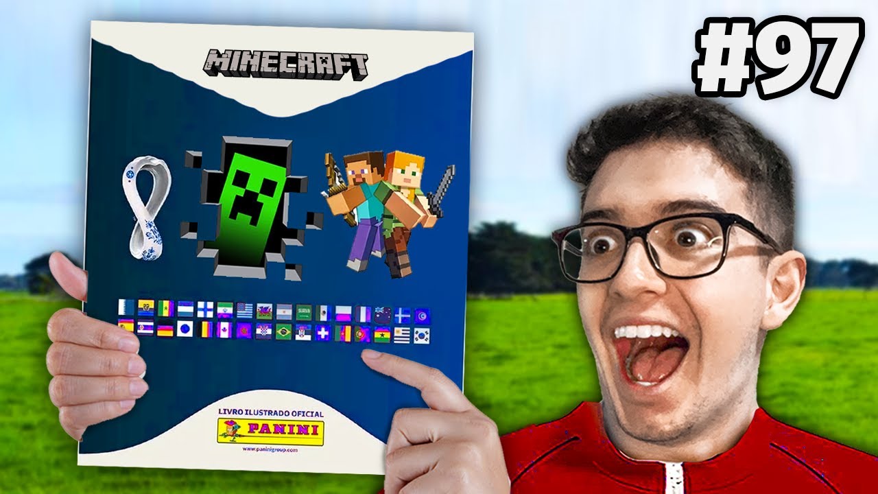 Completei o ÁLBUM do MINECRAFT ( Igual o da Copa 2022 )
