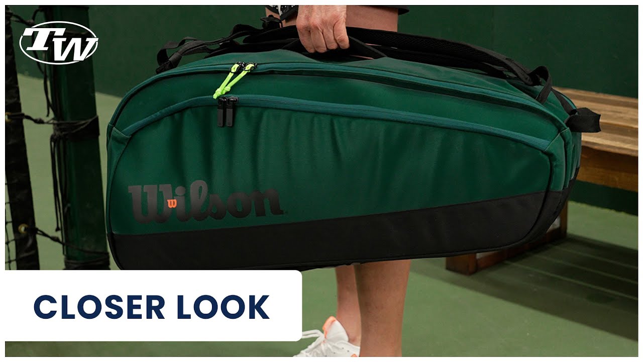 a closer look at the Wilson Super Tour Blade v9 9 Pack Tennis Racquet Bag new for 2024 💚