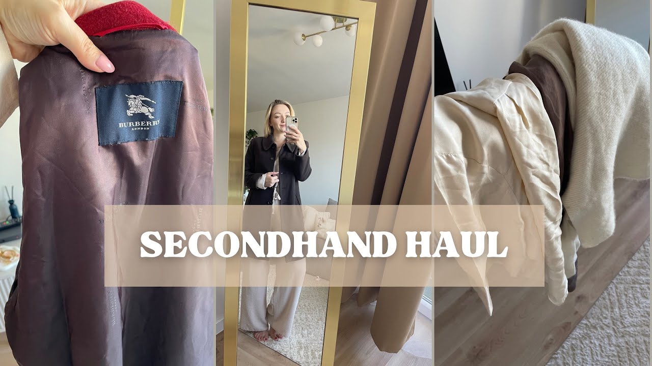 NAJLEPSZY LUMPEKSOWY HAUL - PŁASZCZ BURBERRY, KASZMIR I JEDWAB! 🥹🤍