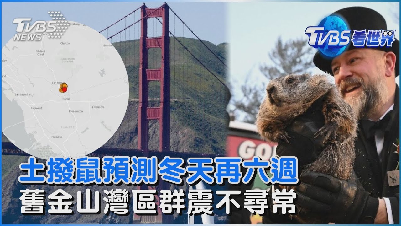 土撥鼠預測冬天再六週 舊金山灣區群震不尋常｜TVBS看世界PODCAST@TVBSNEWS02