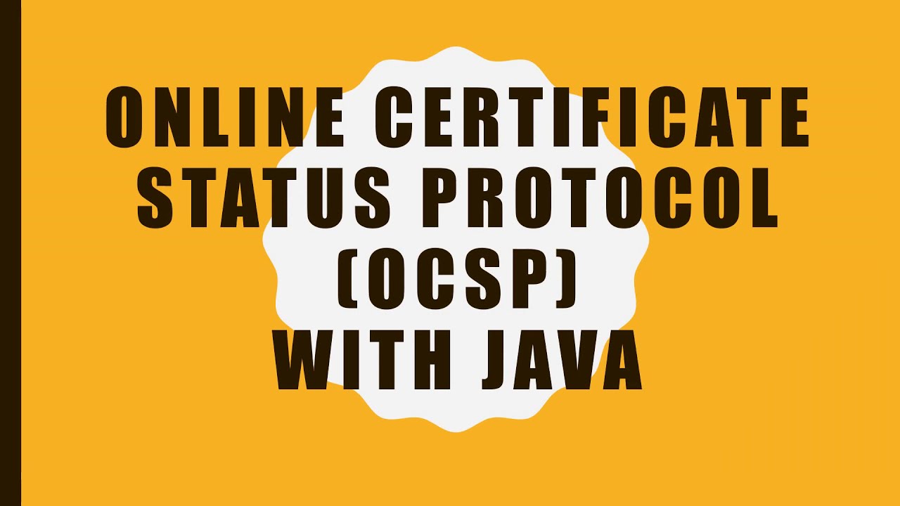 Check revocation status of certificate online via OCSP protocol using java
