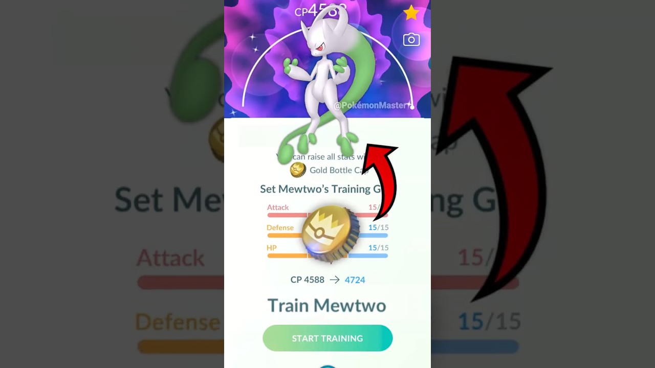 using My Gold Bottle Cap for a Shundo Mega Mewtwo (Pokemon GO)