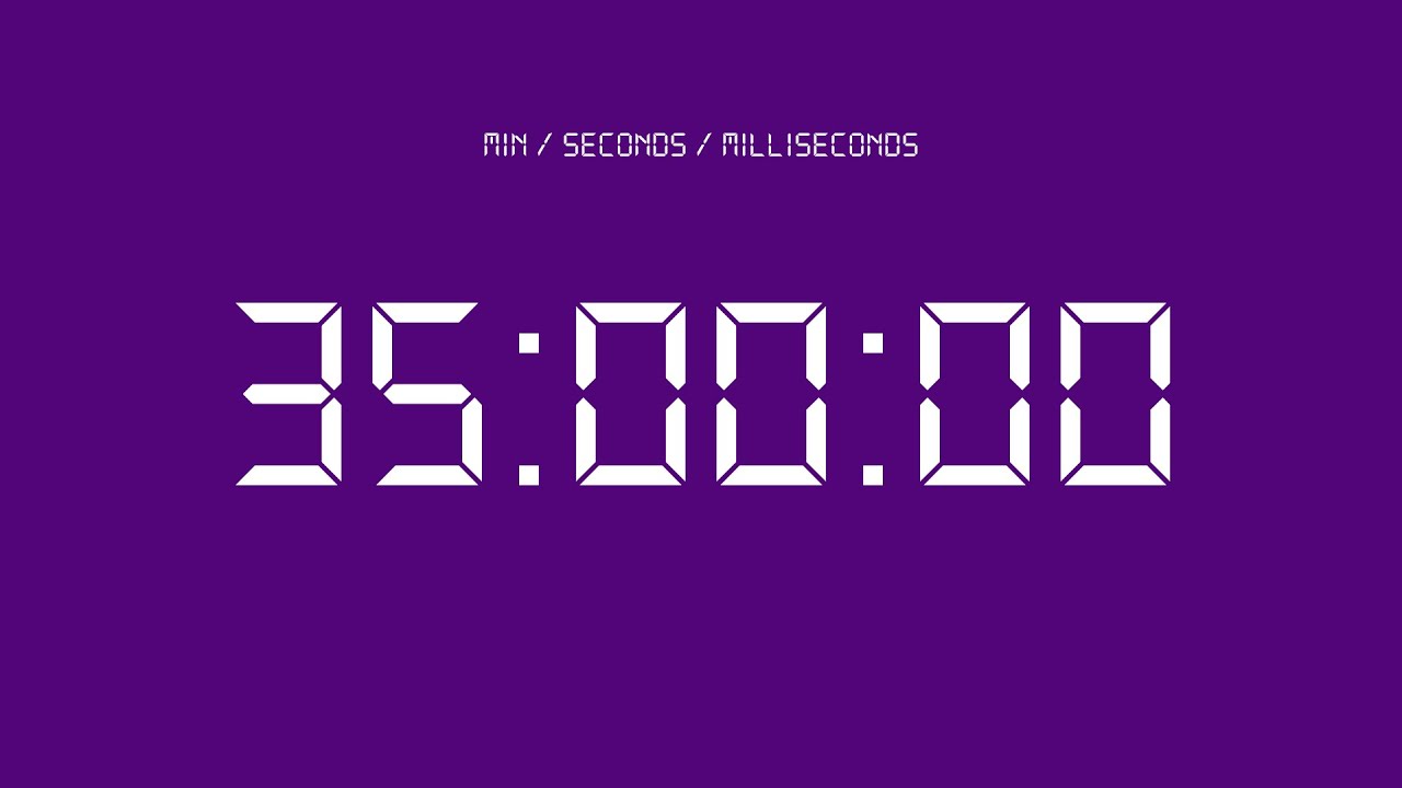 35 minute countdown timer