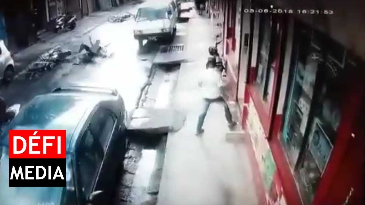 Port-Louis : un accident spectaculaire filmé par une CCTV
