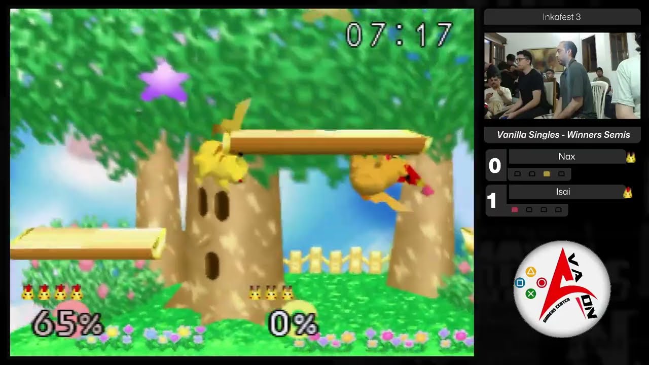 Inkafest 3 Winners Semi-Finals Isai (Pikachu) vs Nax (Red Hat Pikachu) Smash 64 SSB64