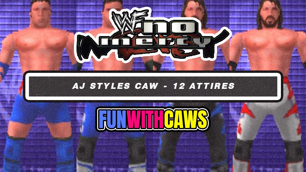 making AJ Styles in WWF No Mercy!