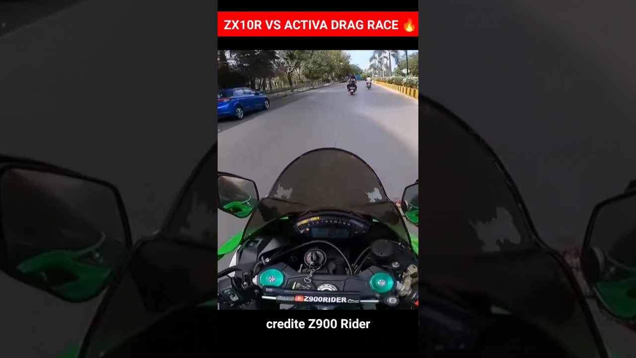 Zx10r Vs Activa Drag Race 🔥 #superbike #youtubeshorts #trendingshorts #viral #shorts