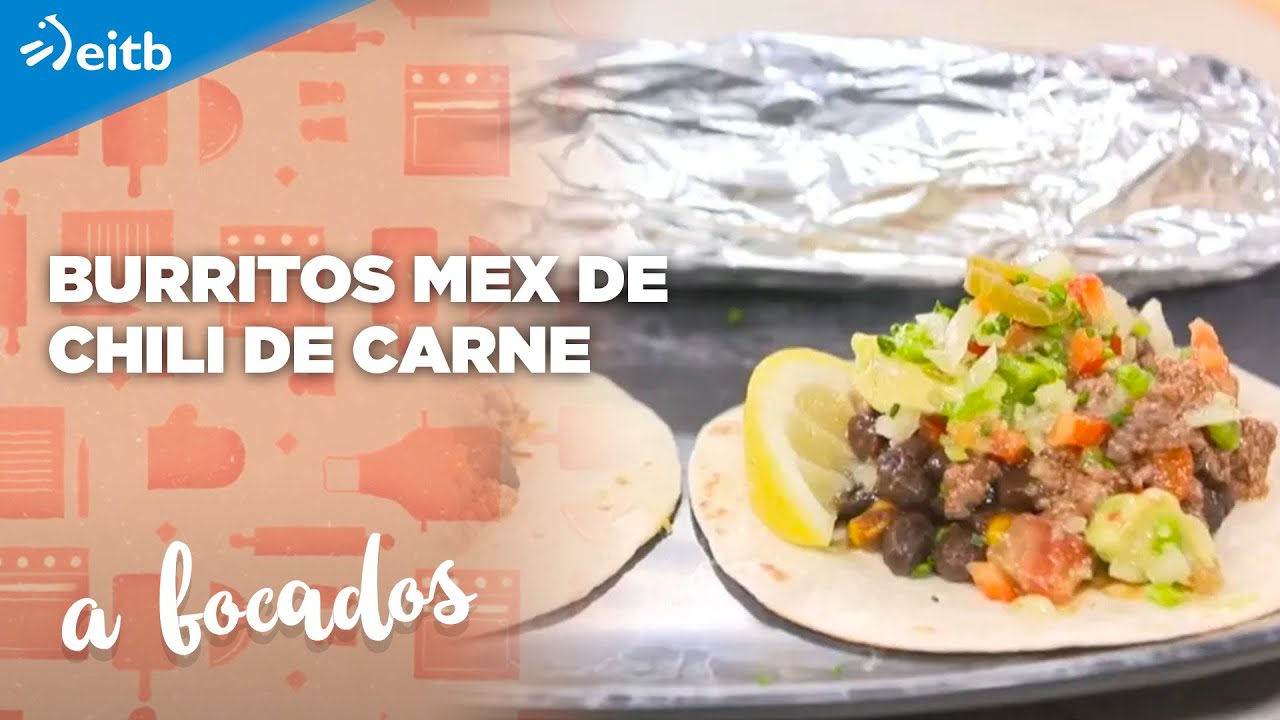 A BOCADOS: Burritos mex de chili de carne