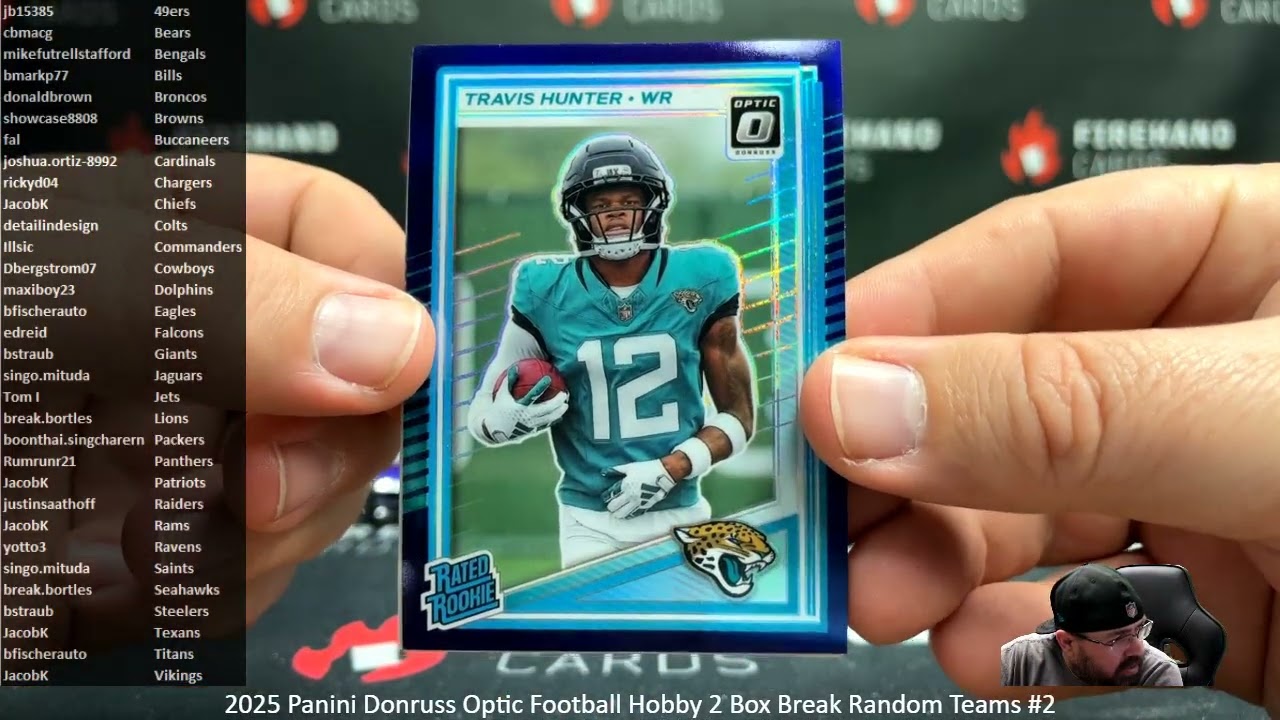 2/7/2026 2025 Panini Donruss Optic Football Hobby 2 Box Break Random Teams #2