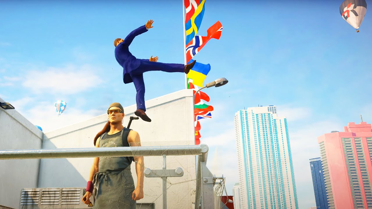 Лучшая подборка Hitman Ragdolls (уморительные диалоги NPC)