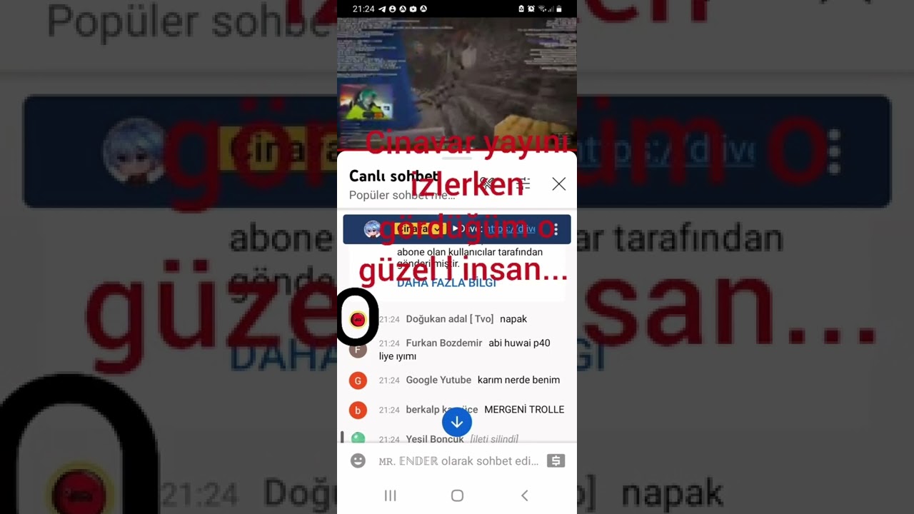 Cinavar yayını izlerken gördüğüm o güzel insan...