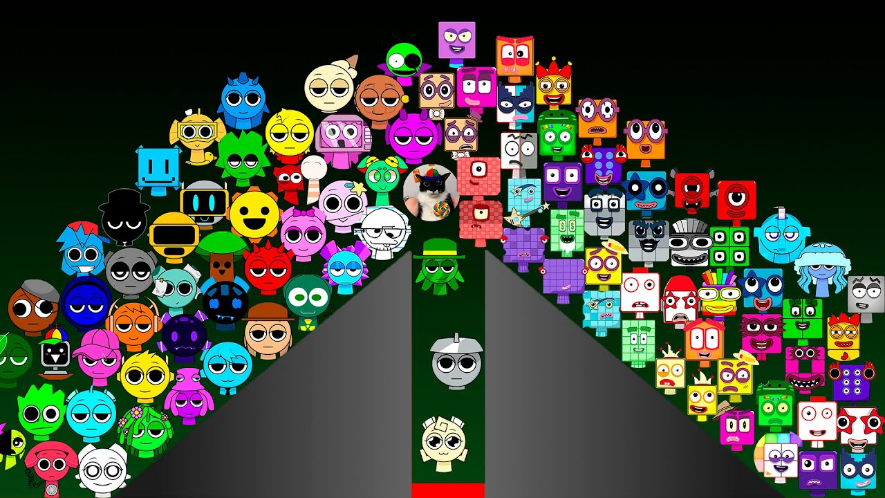 100 SPRUNKI VS NUMBERBLOCKS SPRUNKI Marbles Tournament - Marble Race in Algodoo! Who will win?