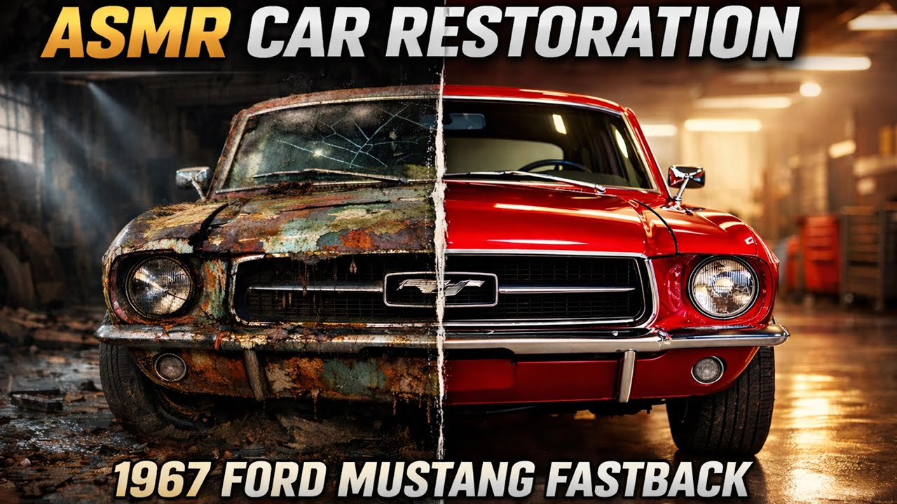 ASMR Car Restoration | 1967 Ford Mustang Fastback Full Restoration | From Abandoned Garage Wreck