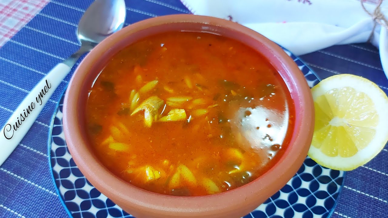 شربة تونسية بالتريليا تحضر في عشرين دقيقة بمقادير مظبوطة   Soupe  tunisienne aux poissons