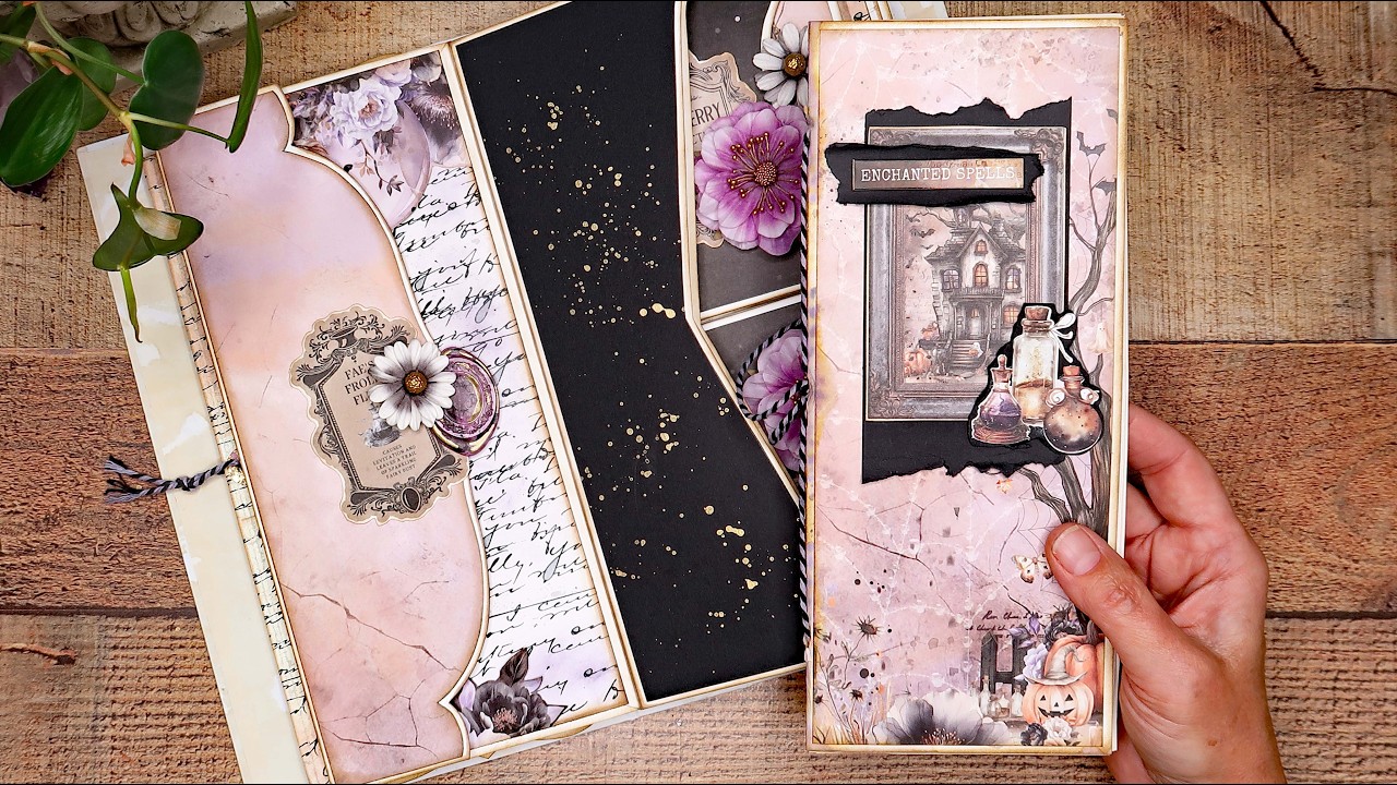 Decorative Edge Flip Pocket and Decrepit Booklet Insert