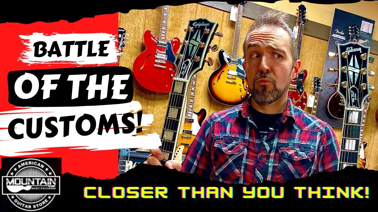 Сравнение Les Paul Custom! Epiphone IGC Les Paul Custom против Gibson Les Paul Custom! Насколько ...