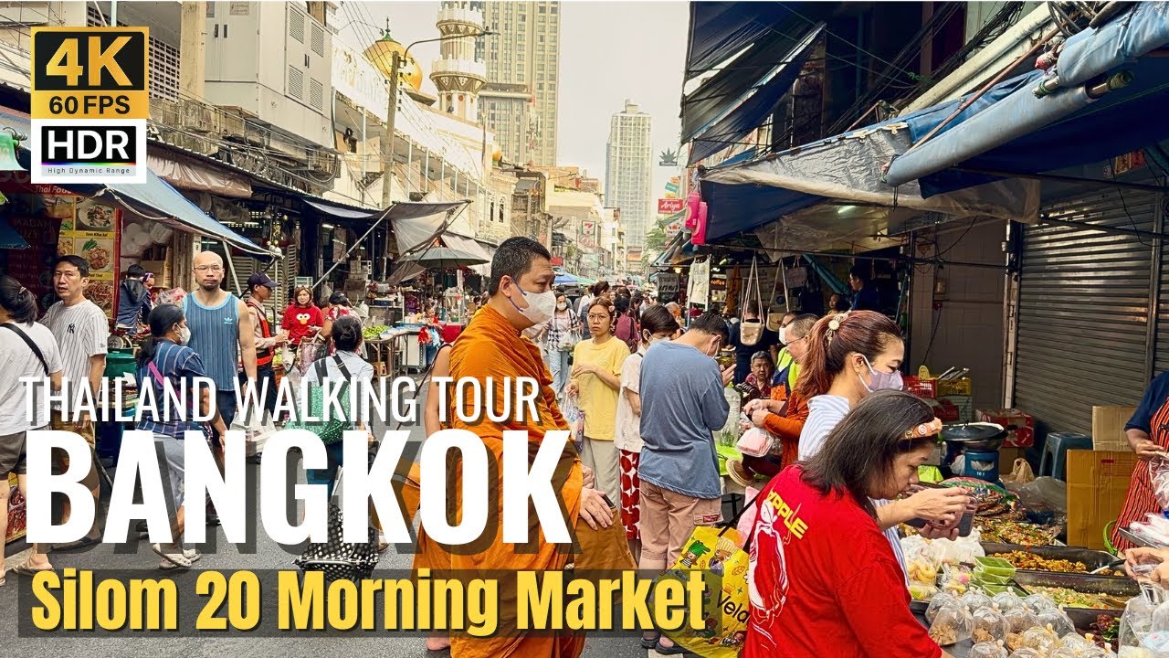 [BANGKOK] Silom 20 Market – Hidden Local Market For Street Food Lovers [4K HDR]