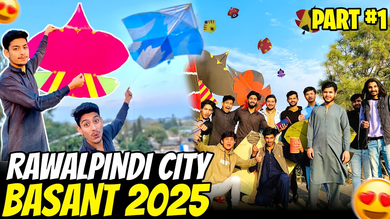 Rawalpindi City Basant 2025 😍 Itni Bari Bari Kites 🥵 Full End Mahool || Basant 2025 || Big Kites
