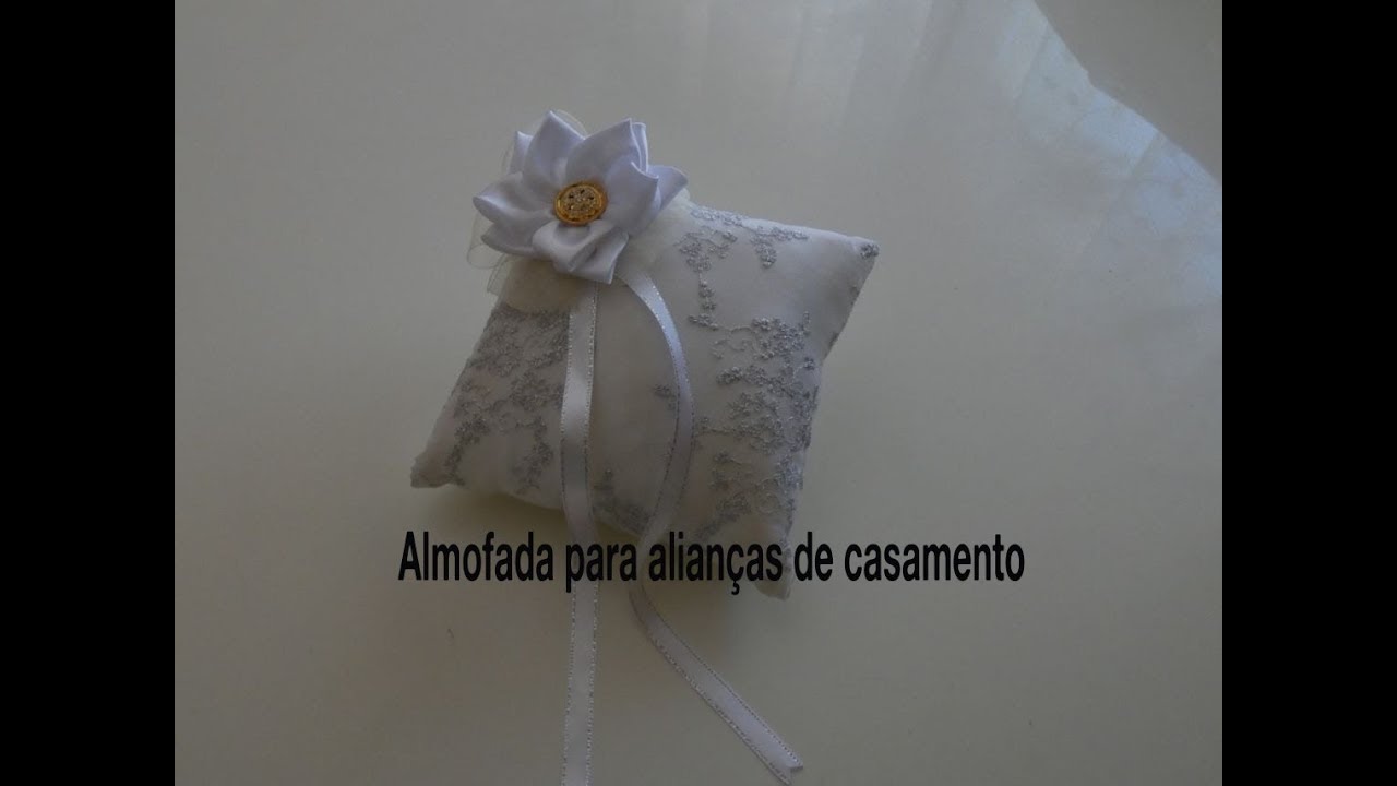 DIY Almofada para alianças de casamento / Wedding Ring Pillow