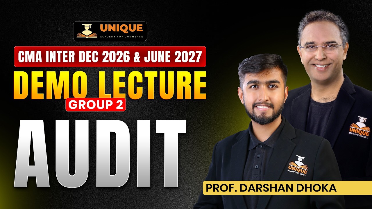 CMA Inter | Group 2 | Audit | Lec 2 | Dec 2026 & June 2027 | Prof. Darshan Dhoka
