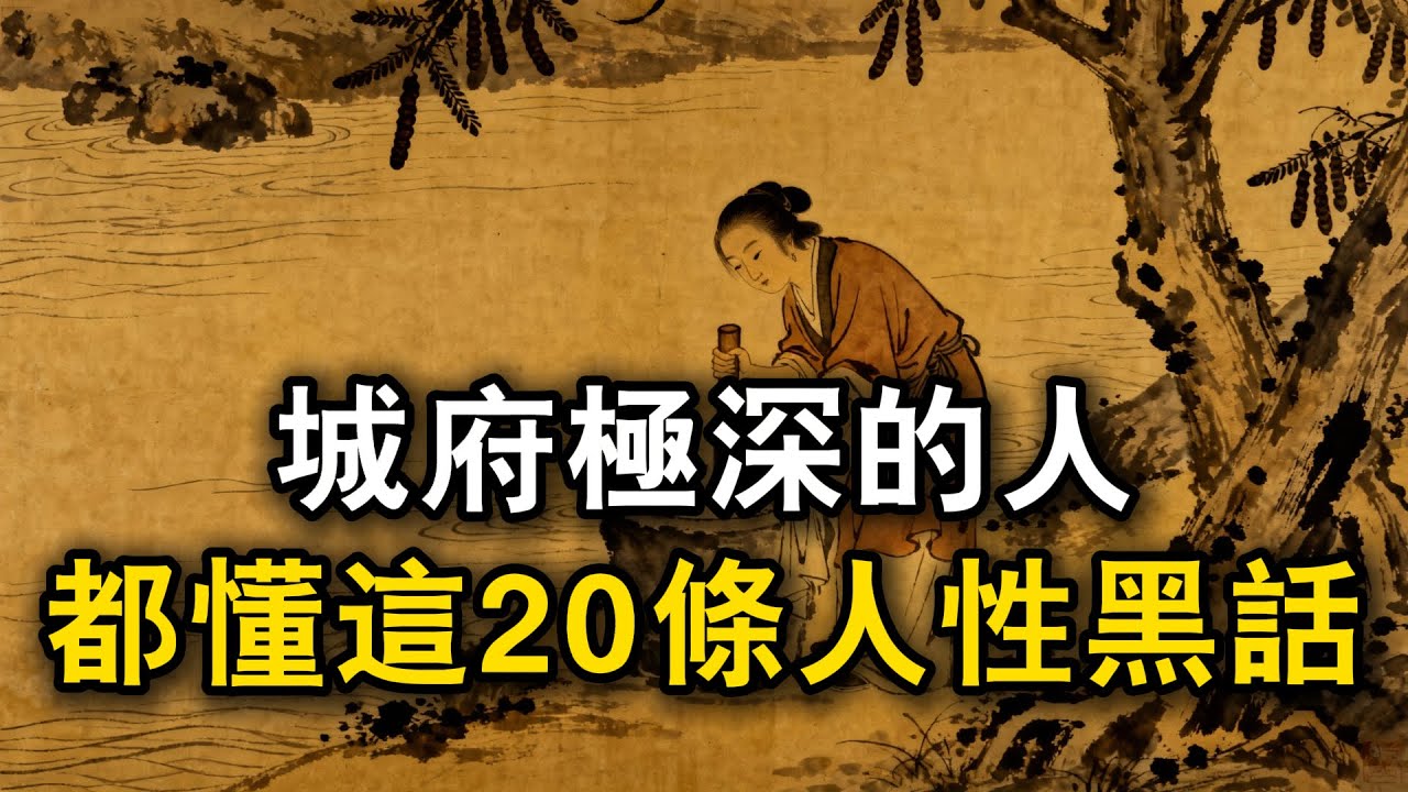 看完這20條人性黑話，你也可以成為一個城府極深的人#观人识人 #识人术 #强者思維 #認知 #自我提升 #認知覺醒 #爲人處世