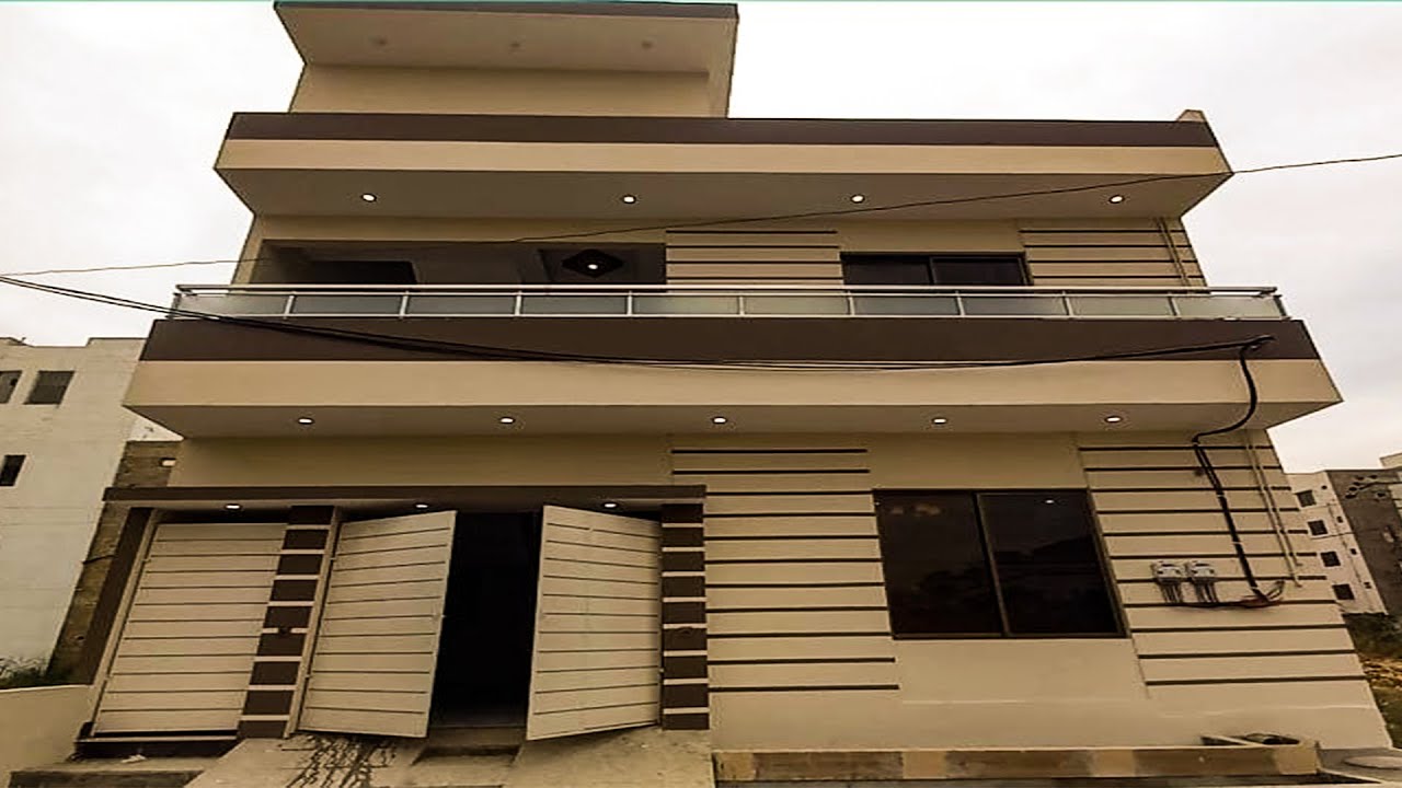 Brand New 200 Sq Yards Ground + 1 House For Sale In Scheme 33 Karachi II Boundary Wall Society