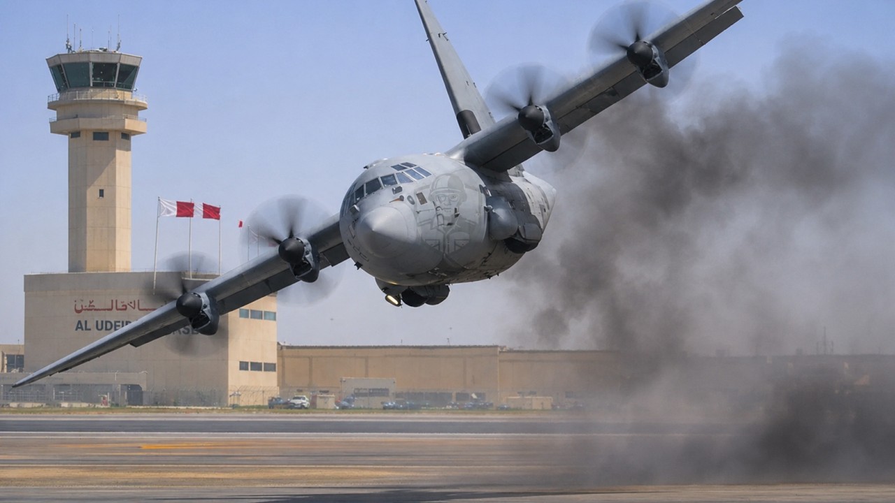 Аварийный взлет! Самолет ВВС США C-130J: быстрый взлет пилота и экипажа