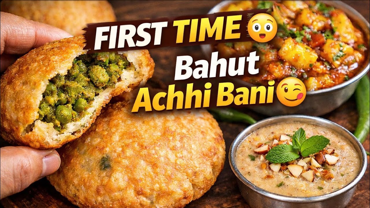 First Time Banai Matar Kachori 😲 | But Bahut Achhi Bani 😋 | Food Vlog