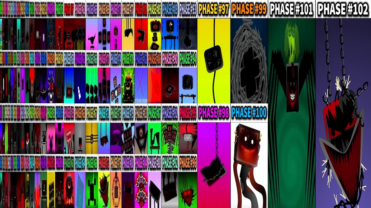 Phase 1-2-3-4 VS Phase 5 VS Phase 6  VS Phase 7 VS Phase 8 VS Phase 9-102 in Incredibox Sprunki!
