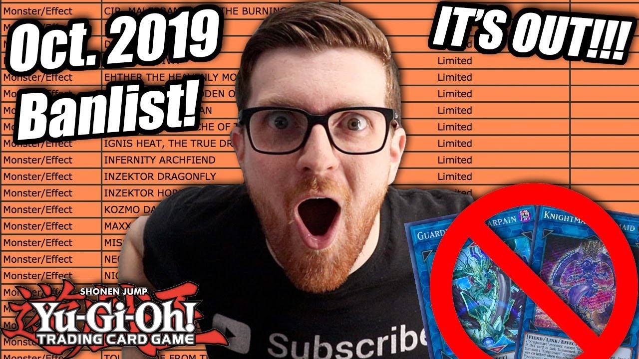 Yu-Gi-Oh! Official October 2019 TCG Banlist! LIVE REACTION!