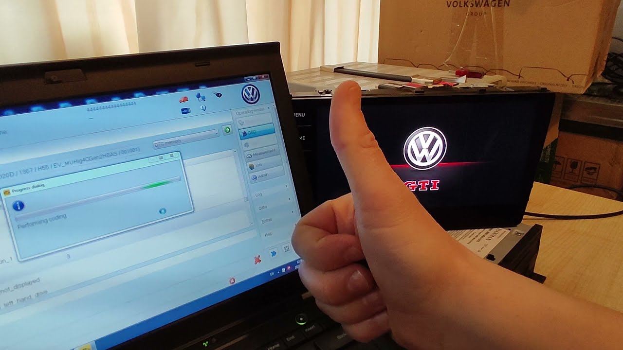VW GTI LOGO CHANGE with ODIS coding software O D I S