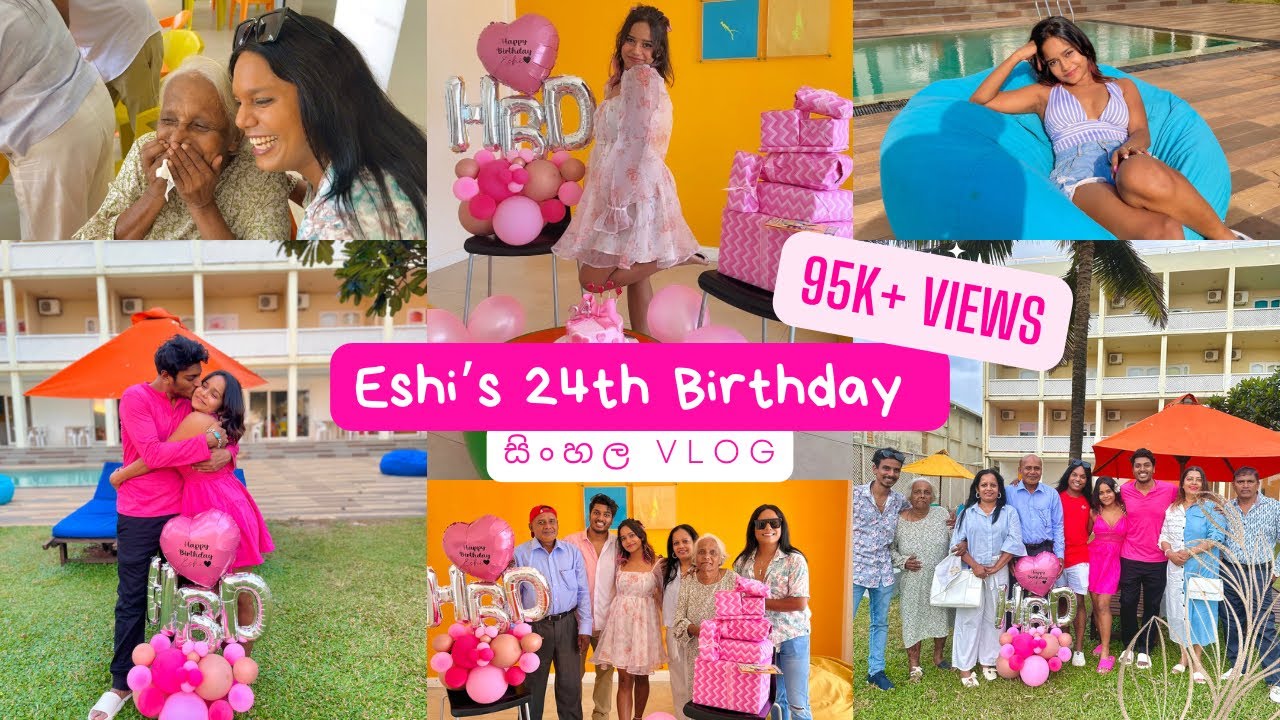 Eshi’s 24th Birthday🩷✨(සිංහල vlog) එයාට දීපු surprises ටික😍| Family Day Out🥳💜 #couplechannels