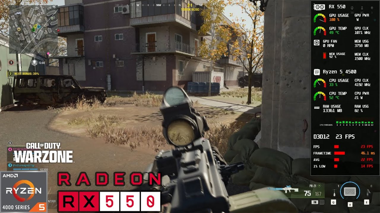 Call of Duty: Warzone Season 3 | RX 550 4GB + Ryzen 5 4500