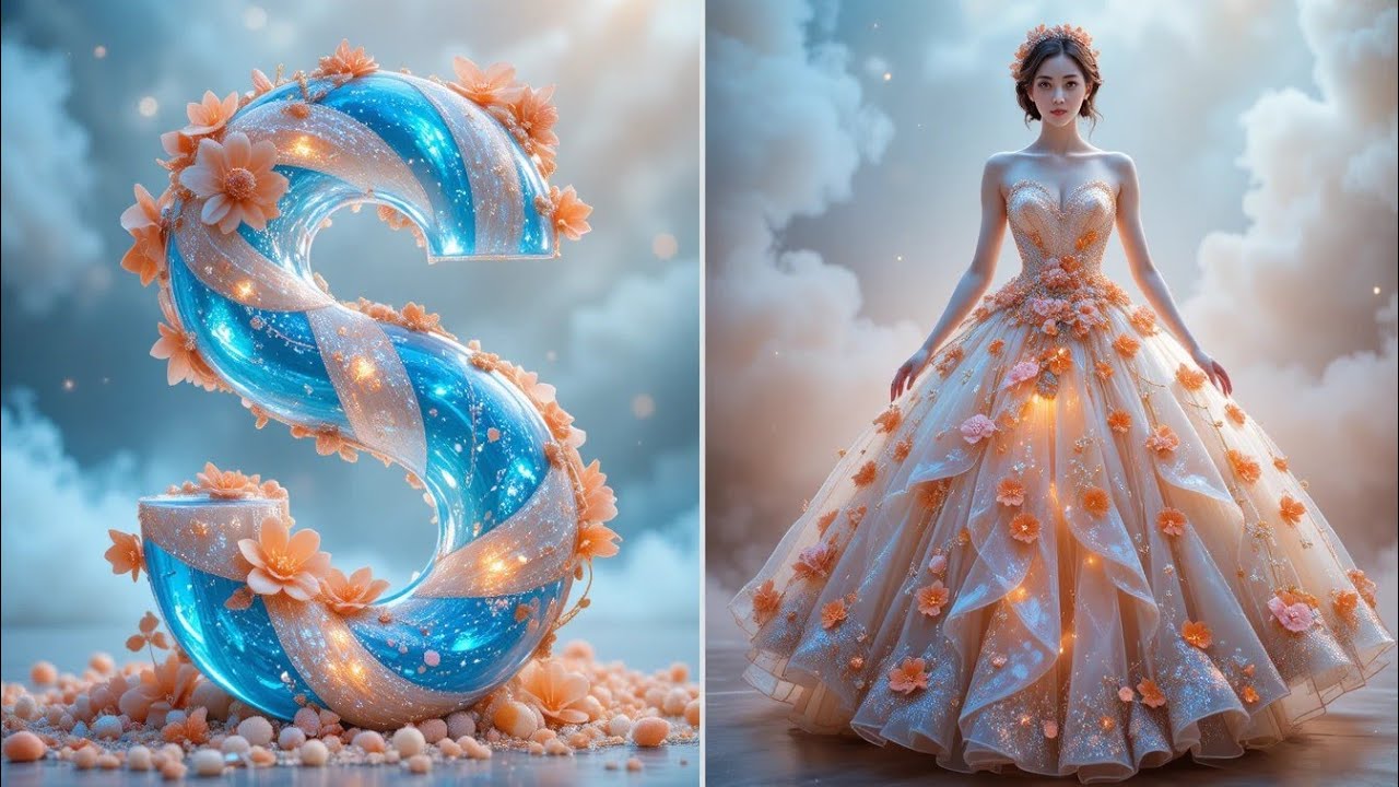 A to Z Choose Your Name's First Letter And See Your Dreamy princess Gown #trending #viralvideo #gown
