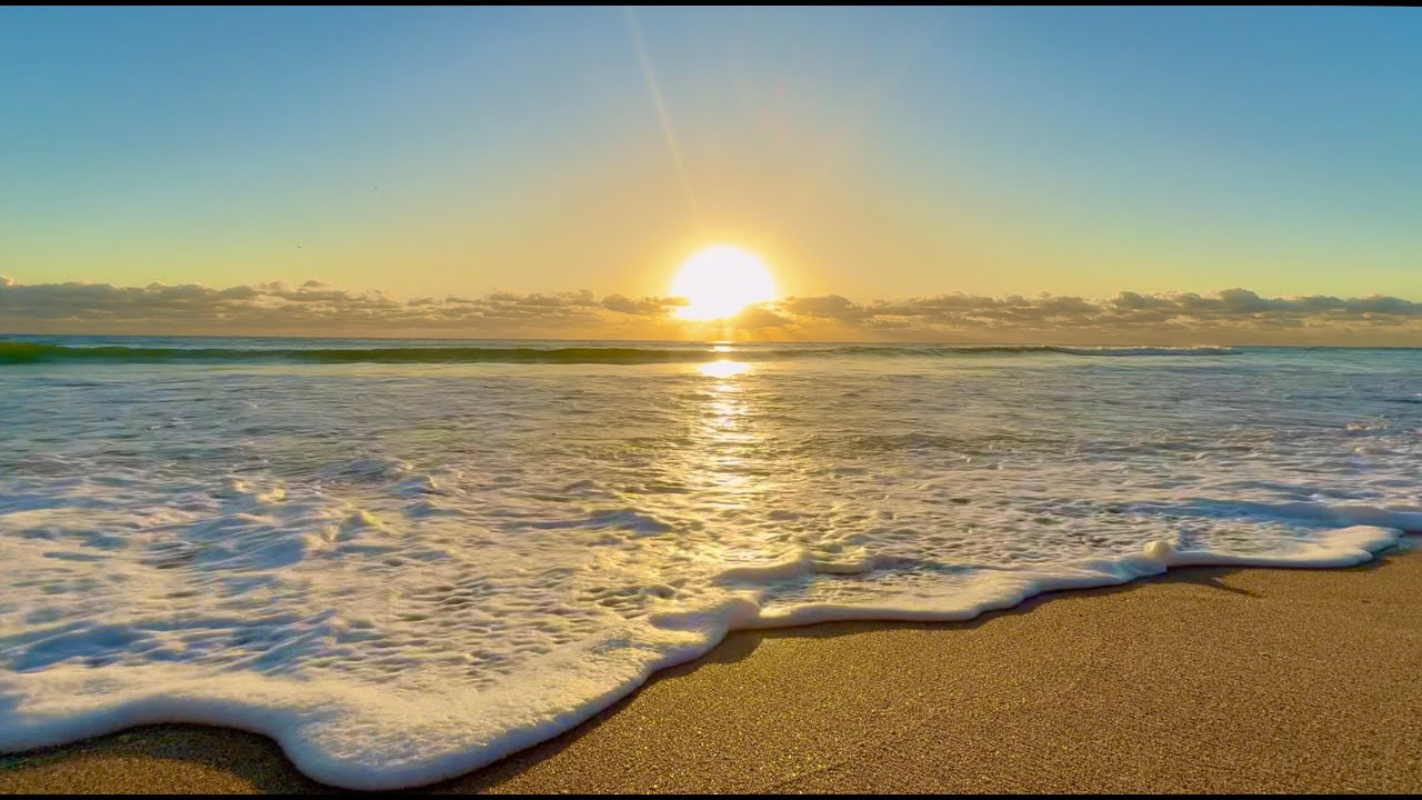 Golden Morning by the Sea 🌅💛 Waves to Soothe Your Mind, Sleep Deep & Feel Peace 7 Hours