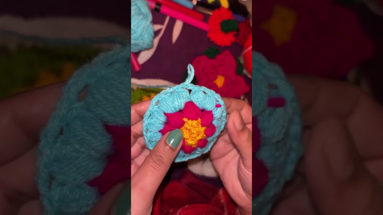 Creative granny Square, crochet design 🧶✨￼