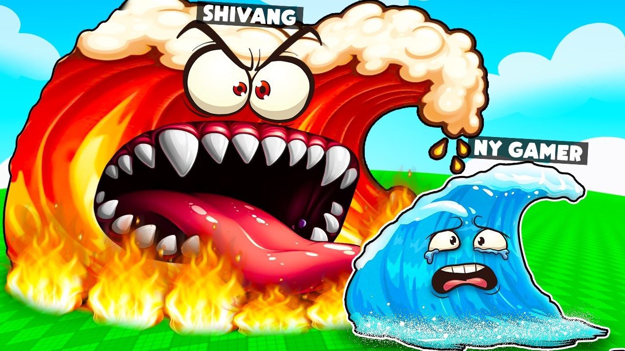 Becoming The BIGGEST TSUNAMI TO EAT MY FRIENDS IN ROBLOX...