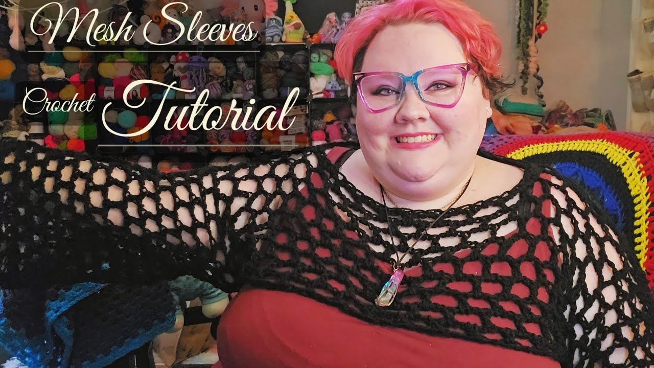 Crochet Mesh Sleeves 🧶 Plus size friendly tutorial!✨️