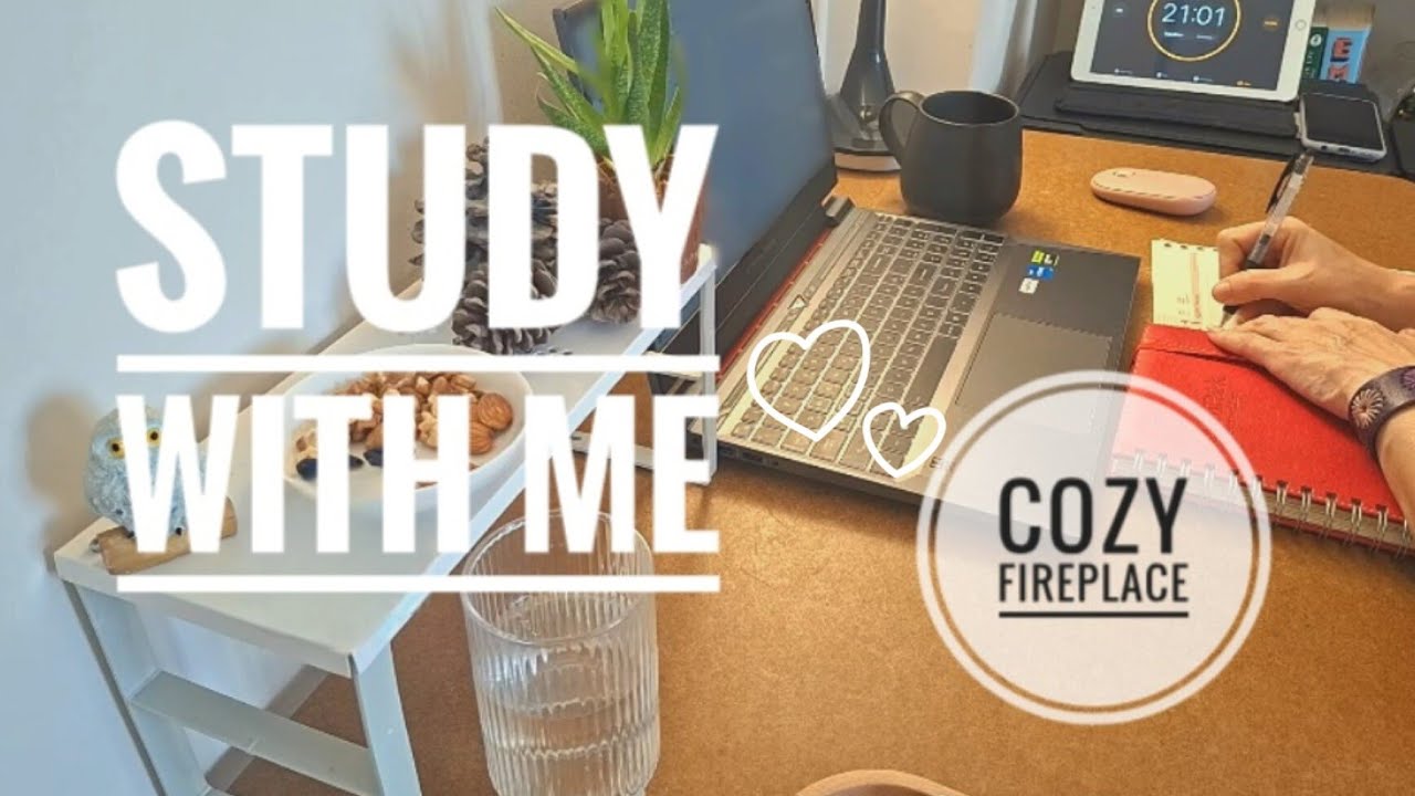 🔥1.5 Hour Study With Me | Pomodoro [25/5] | Cozy Fireplace Sound