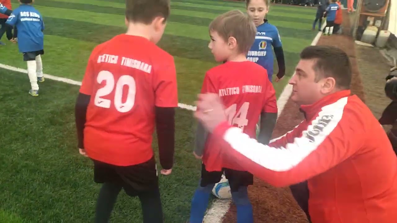 episod repriza1 meci ACS Kids Sanmihaiu Roman - Atletico Timișoara, fotbal juniori Cupa Mărțișorului