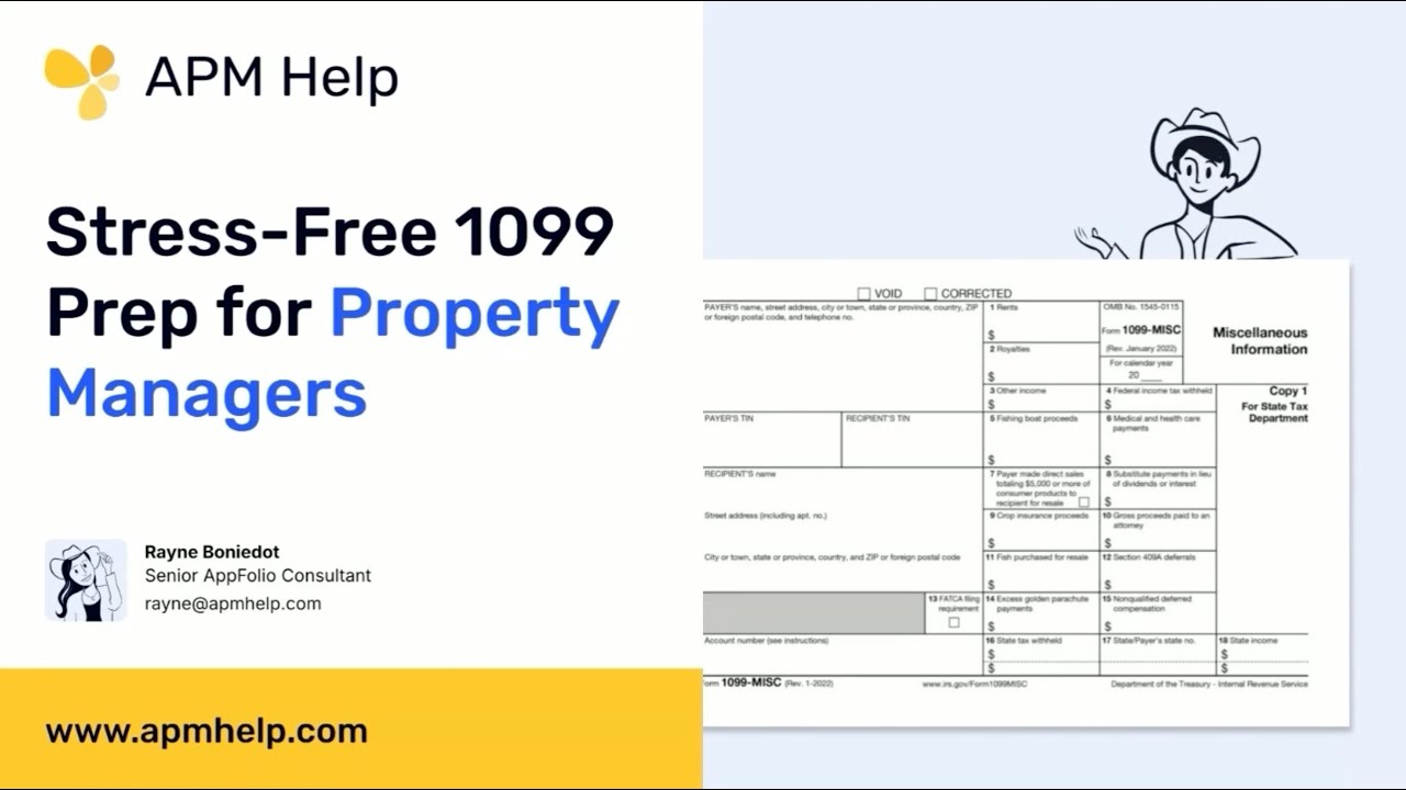 Webinar | Stress-Free 1099 Prep for Property Managers : Expert Tips & Guidance