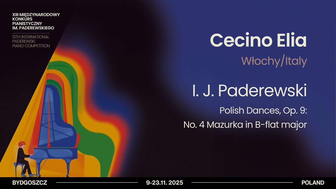 Cecino Elia - I. J. Paderewski – Polish Dances, Op. 9: No. 4 Mazurka in B-flat major