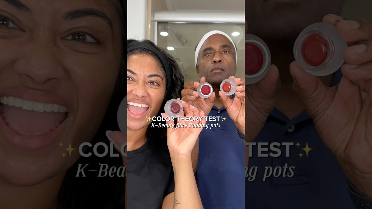 AD ✨ THIS SURPRISED ME 😳 COLOR THEORY TEST with my dad & fwee pudding pots on brown skin 🥹🤎