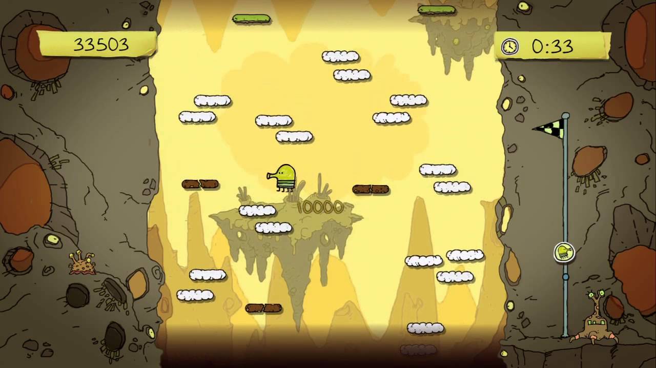 Doodle Jump Kinect Xbox 360 gameplay