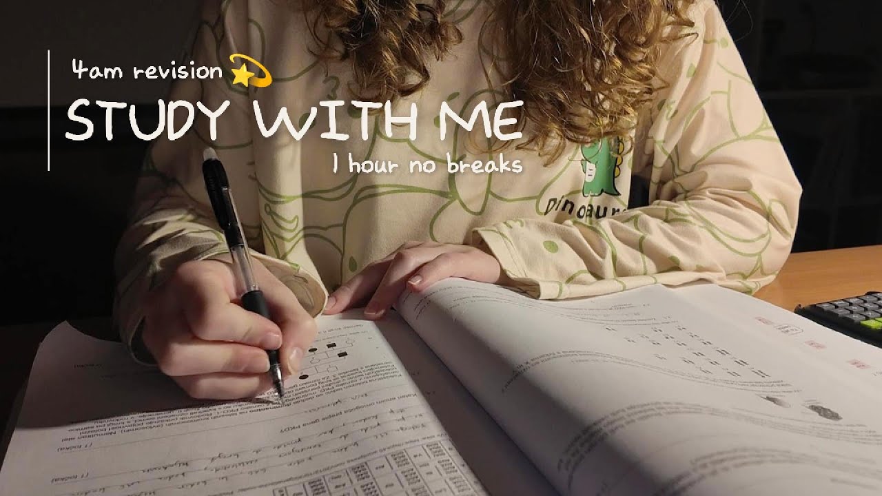 4 AM STUDY WITH ME💫1 Hour Night Revision Before Exam (No Music)