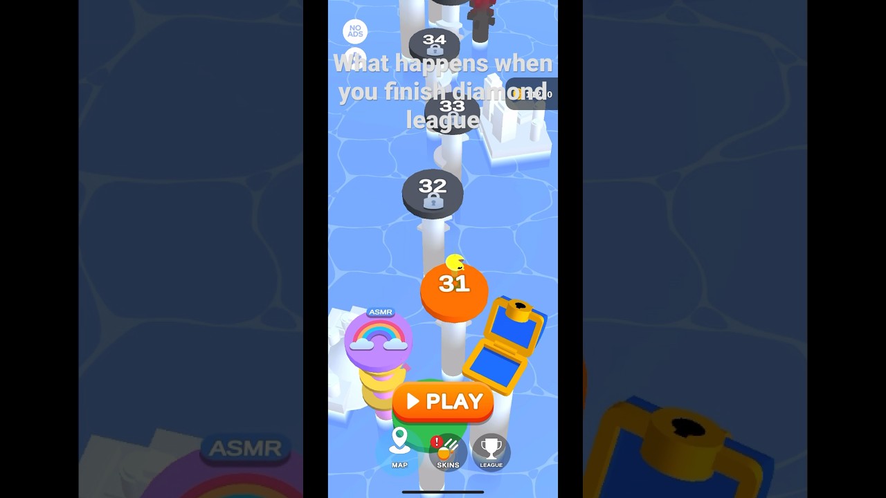 What happens when you finish diamond league in Helix Jump