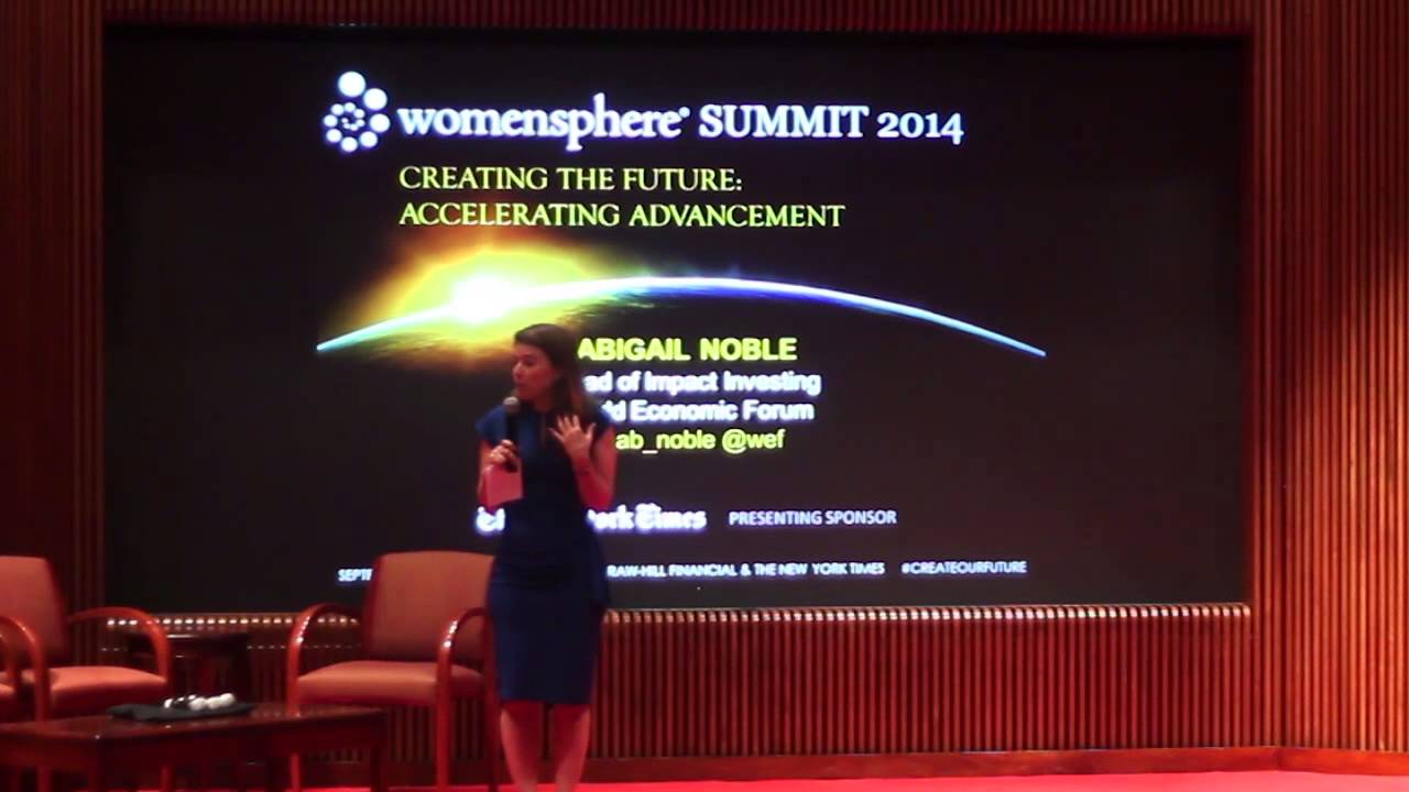 Abigail Noble, Head of Impact Investing, World Economic Forum