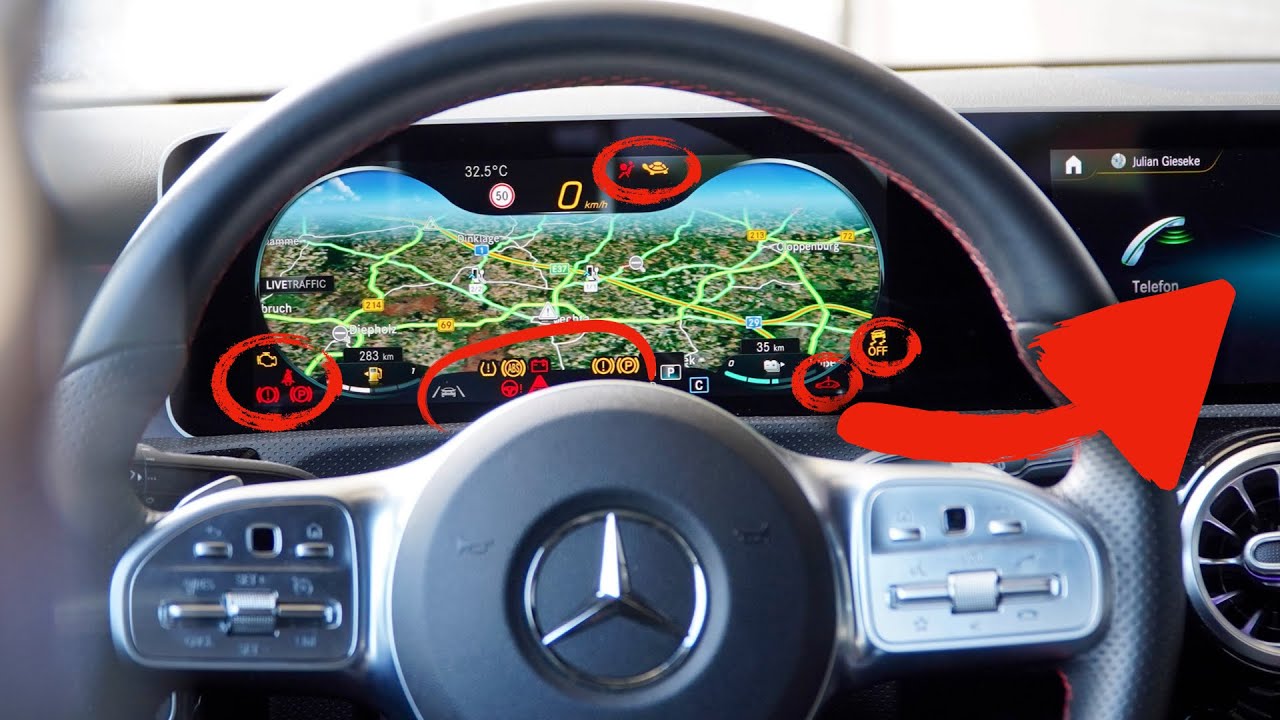 Was bedeuten diese Mercedes Kontrollleuchten?