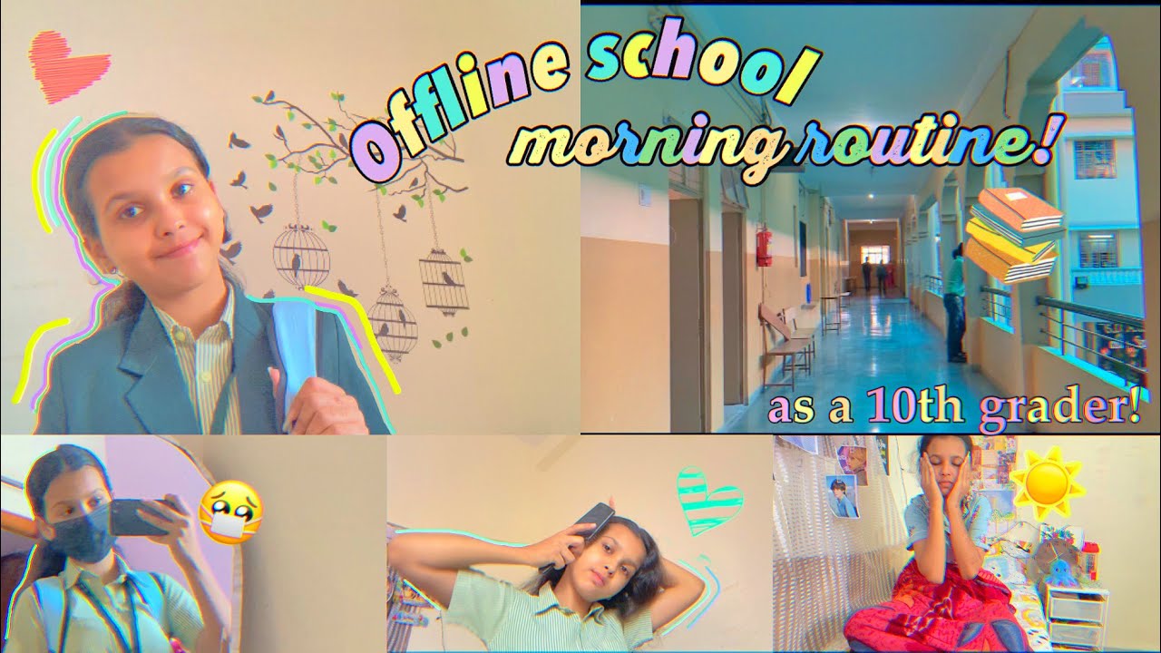 Offline school morning routine as a 10th grader + study vlog! | India